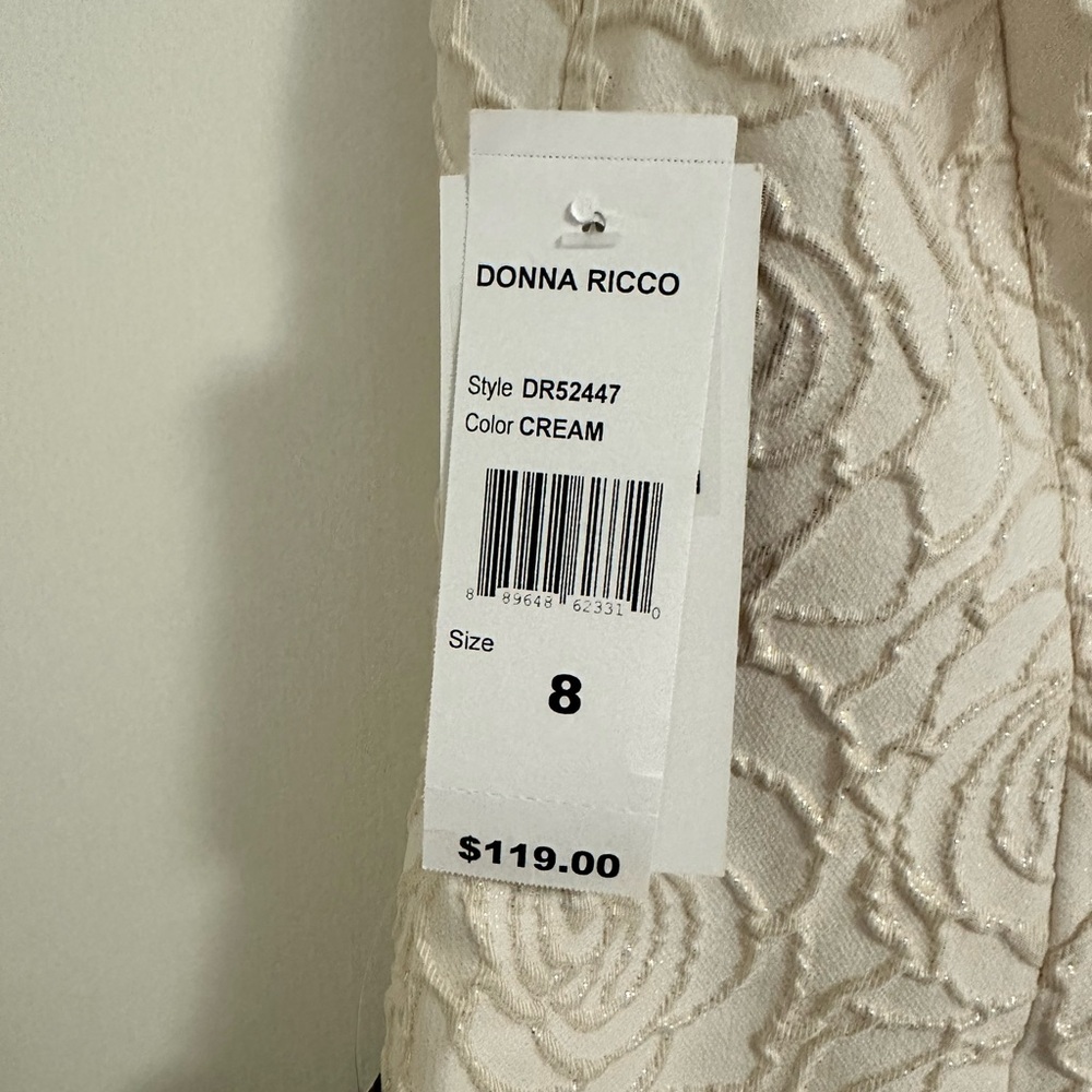 NWT; Bridal Dress; Size 8; White/Pink/Gold - Picture 6 of 8